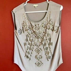 Urban Outfitters Metal Embellished Sleeveless Top